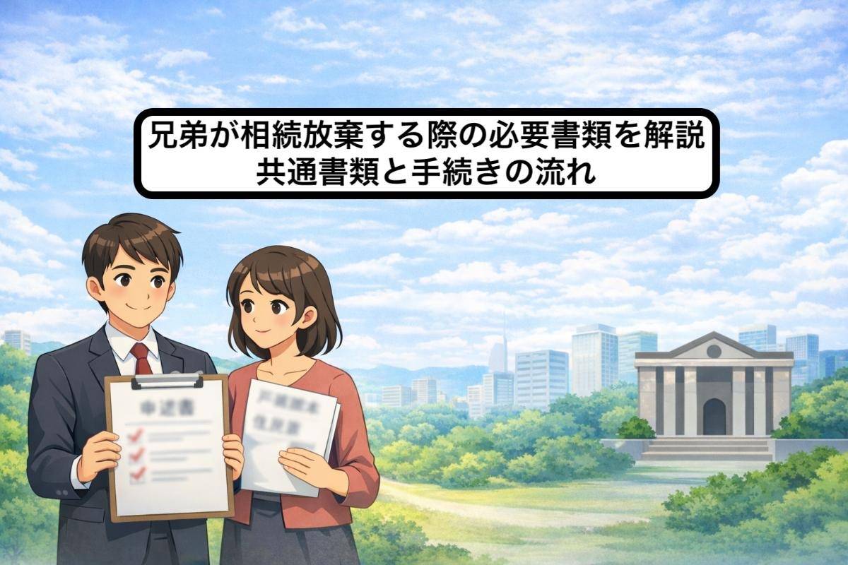 兄弟が相続放棄する際の必要書類を解説|共通書類と手続きの流れ