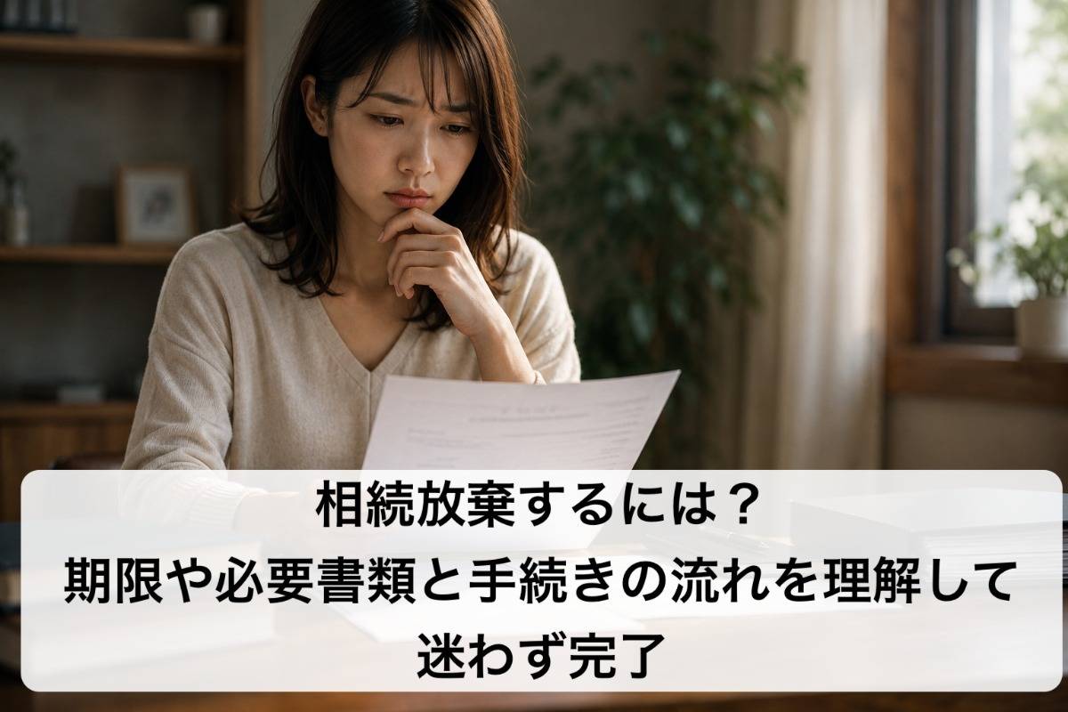 相続放棄するには?期限や必要書類と手続きの流れを理解して迷わず完了